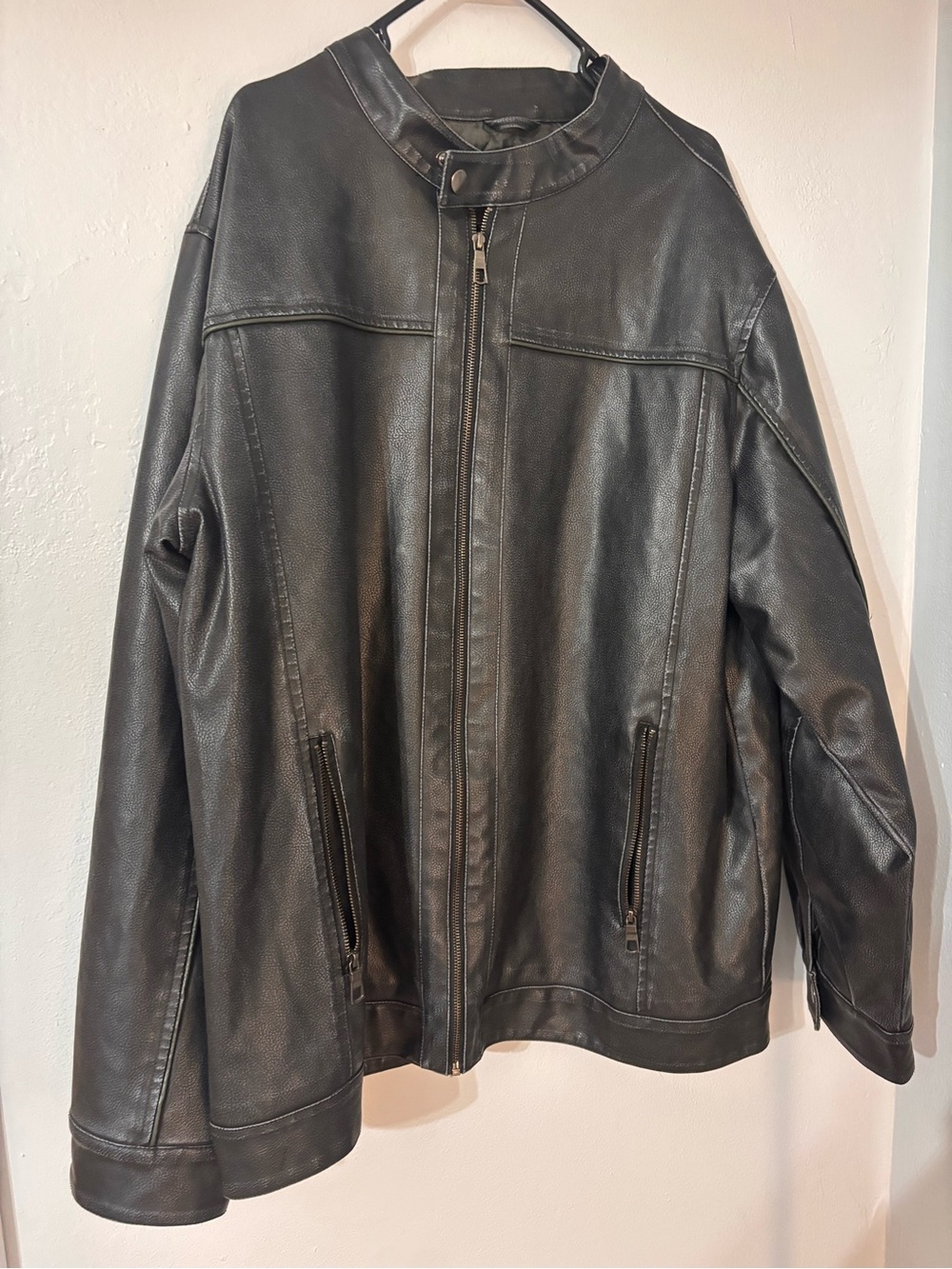 Arizona Jean Company Black Zip-Up Moto Men’s Jacket